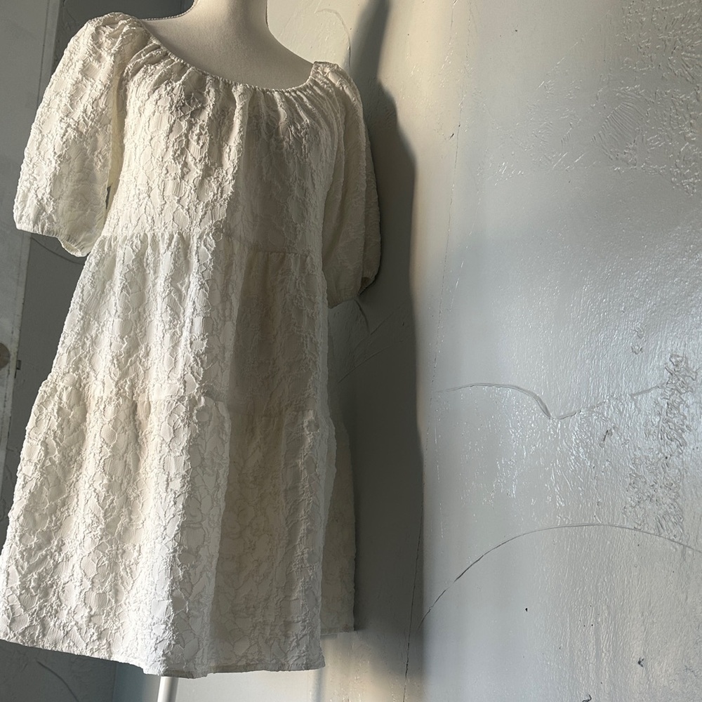 Moon River White Lace Mini Dress - Picture 6 of 10